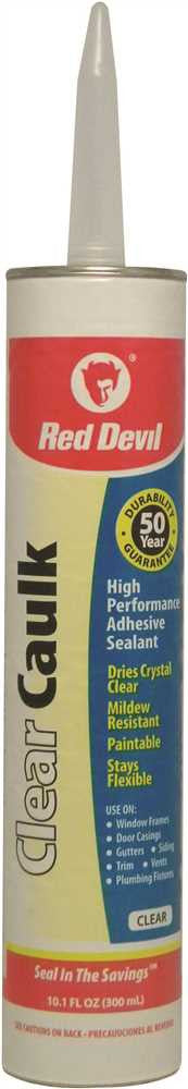 Red Devil Clear Caulk High Performance Adhesive, 10.1 Fl. Oz.