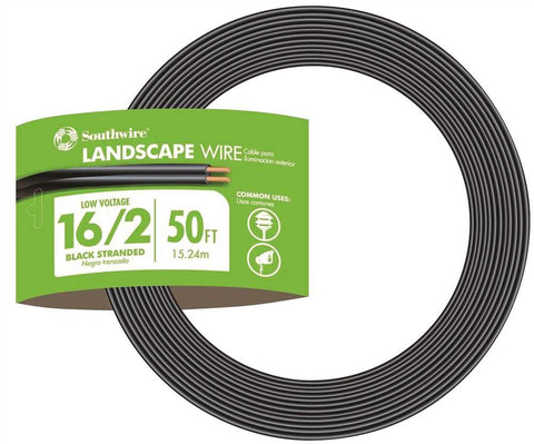 Southwire 16-26 Low Voltage Landscape Cord 16-2 100ft Black