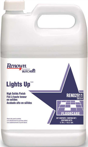 Renown&reg; Powered By Butchers&reg; Lights Up High Solids Floor Finish Gallon