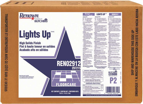 Renown&reg; Powered By Butchers&reg; Lights Up High Solids Floor Finish&#xa0;5 Gallon Box