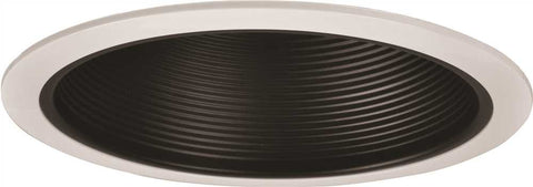 Monument Recessed Lighting 6 In. Black Metal Baffle With White Trim Ring