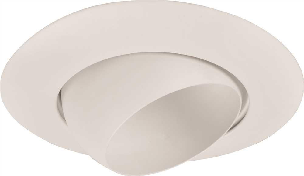 Monument Recessed Lighting 6" White Metal Eyeball With White Trim