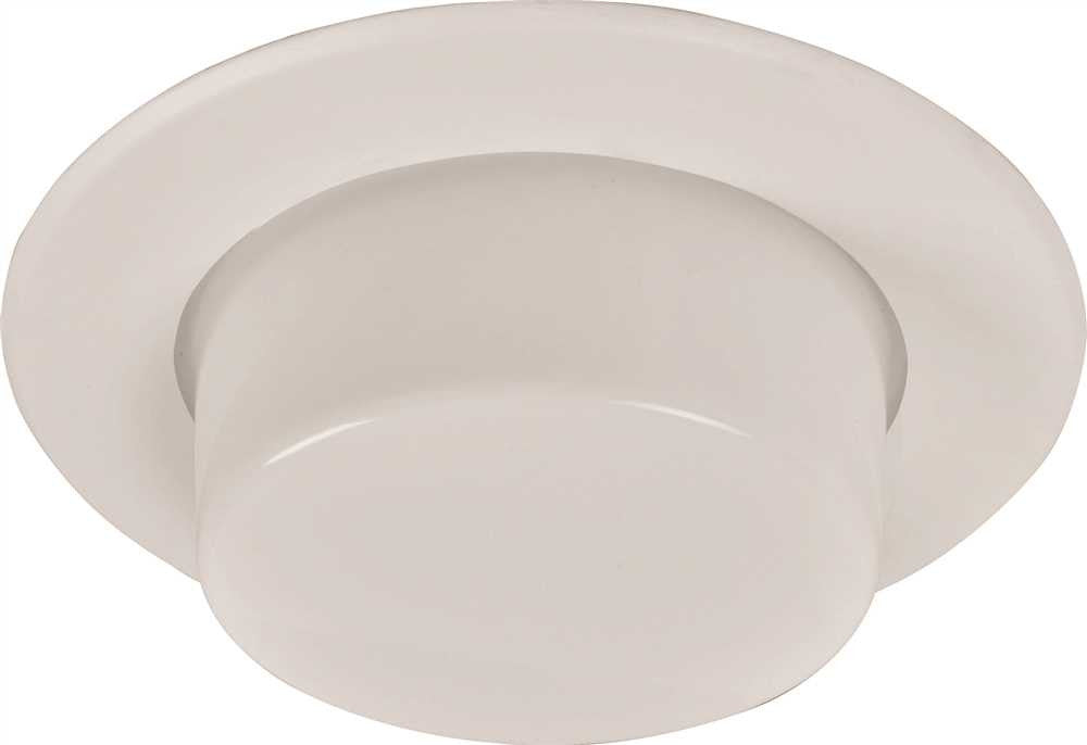 Monument Recessed Lighting 6" White Metal Vapor Trim With Drop Glass Lens For Use In Shower Area