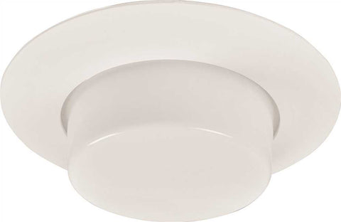 Monument Recessed Lighting 6" White Nonmetallic Vapor Trim With Drop Opal Lens For Use In Shower Area