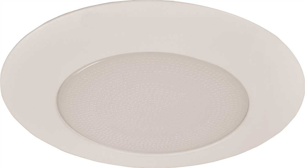 Monument Recessed Lighting 6" Albalite Frosted Lens With White Metal Trim Ring Used In Shower Or Wet Location