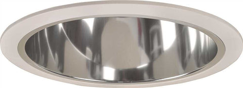 Monument Recessed Lighting 6" Alzak Chrome Reflector With White Trim Rings