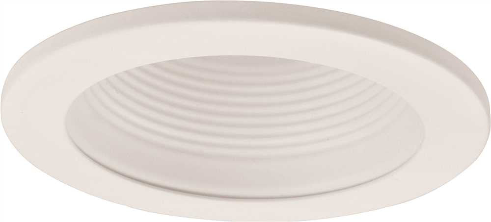 Monument Recessed Lighting Universal 4" White Metal Baffle With White Metal Trim Ring