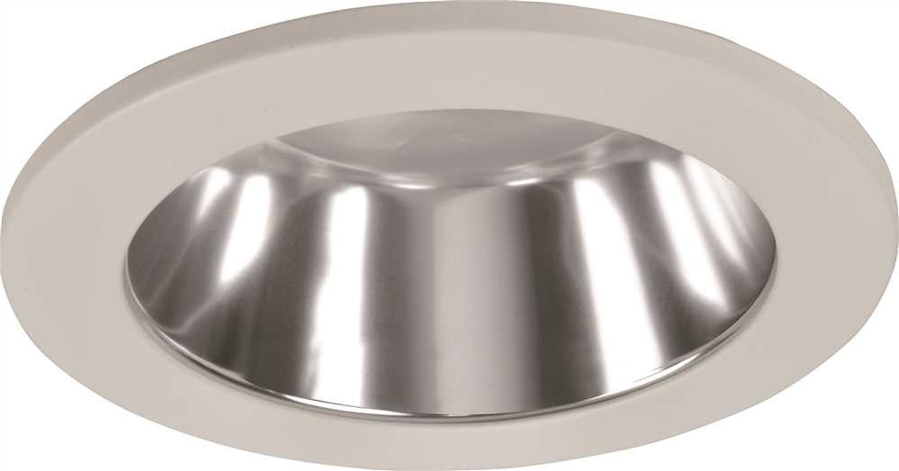 Monument Recessed Lighting Universal 4 In. Alzak Baffle Chrome Reflector With White Trim Ring