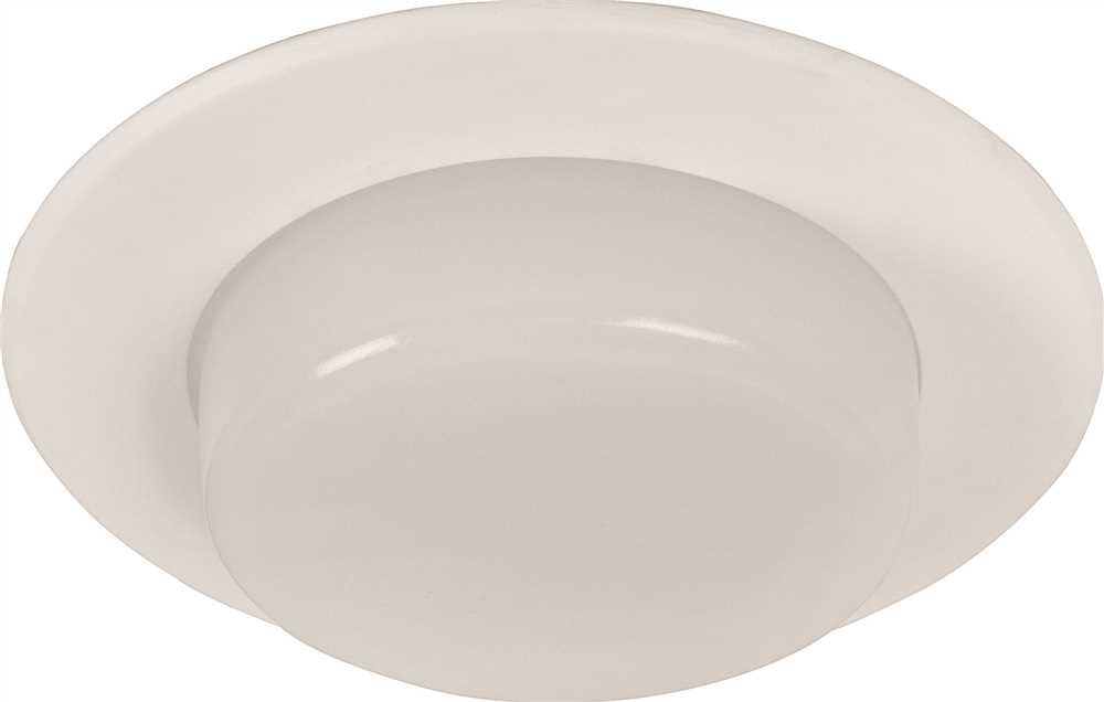 Monument Recessed Lighting 5" White Metal Vapor Trim With Drop Opal Lens