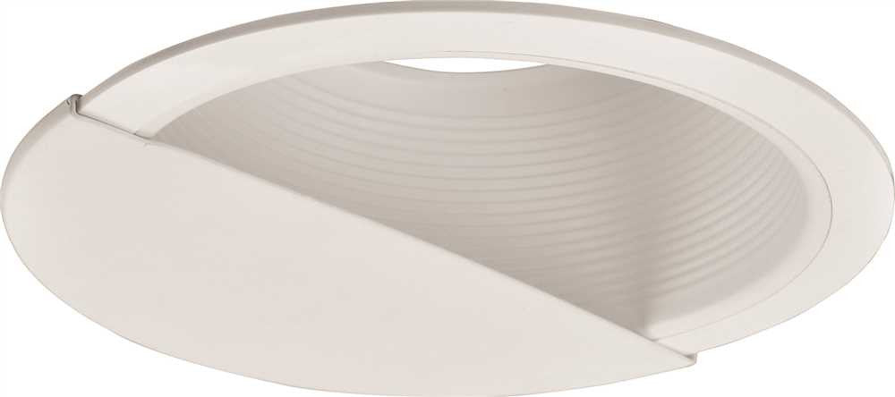 Monument Recessed Lighting 6" White Metal Wall Washer Trim With White Baffle