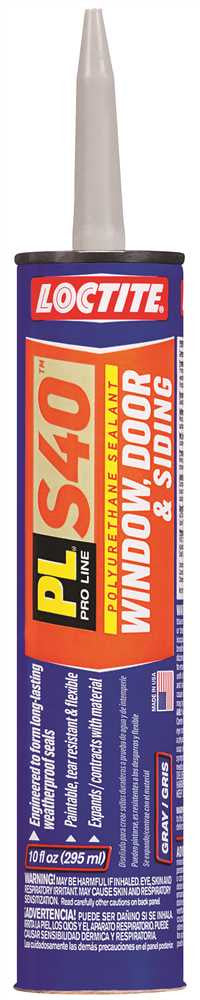 Loctite Pl-s40 Polyurathane Door And Window Sealant, Gray, 10 Oz.