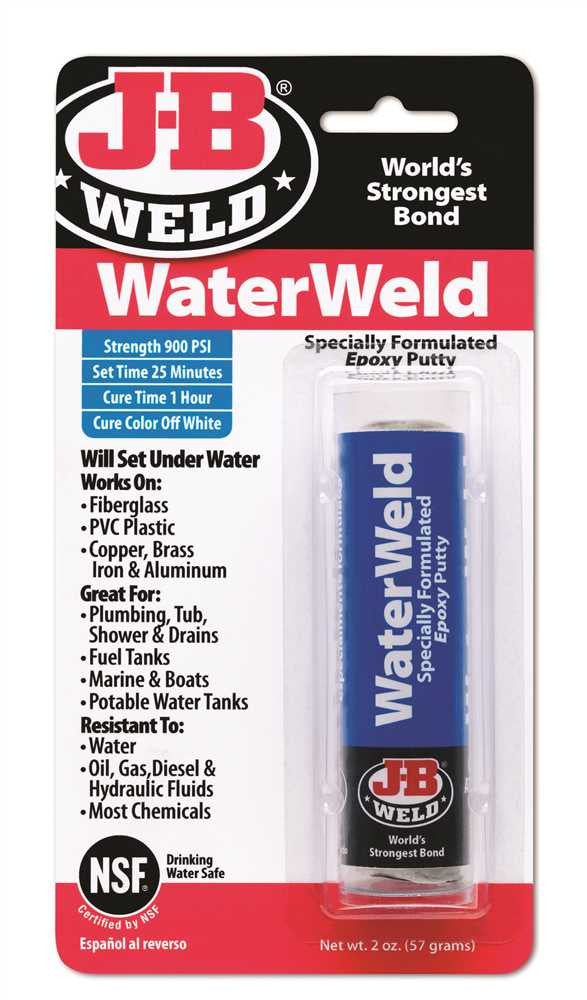 J-b Weld Waterweld Epoxy Putty, 2 Oz.