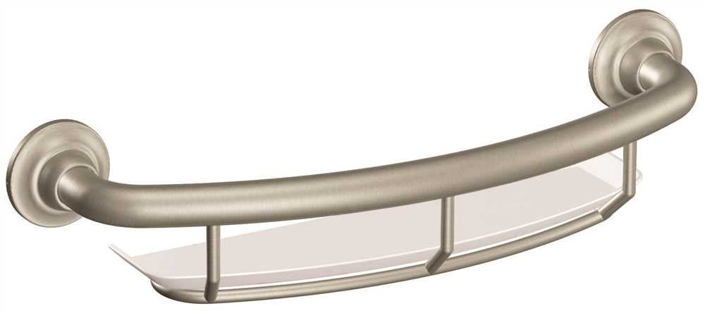 Moen Csi Grab Bar 16 In. Brushed Nickel With Accessories