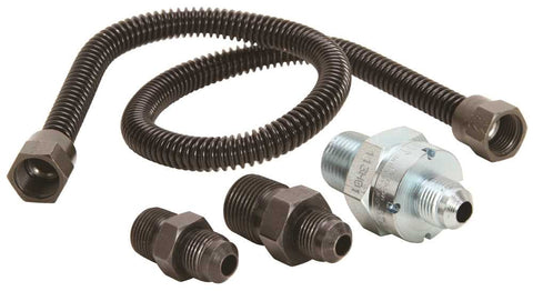 Dormont&reg; Gas Log - Space Heater Connector Kit With Suprsense&reg; Excess Flow Valve, Stainless Steel, 24 In., 3-8x1-4 In.