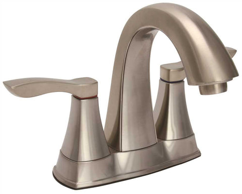 Premier Waterfront Two Handle Lavatory Faucet, 1.5 Gpm, With 50-50 Popup, Pvd Brushed Nickel