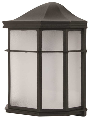 Led Outdoor Lantern, Acrylic Lens, 9-1-2 In., Black, Uses (1) 9-watt Led Integrated Panel