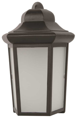 Led Outdoor Lantern, Frosted Glass, 12-1-4 In., Black, Uses (1) 9-watt Led Integrated Panel