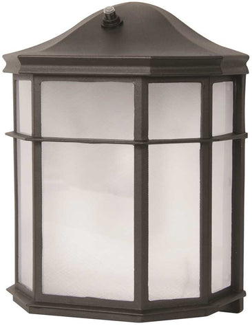 Led Outdoor Lantern With Photo Cell, Acrylic Lens, 9-1-2 In., Black, Uses (1) 9-watt Led Integrated Panel