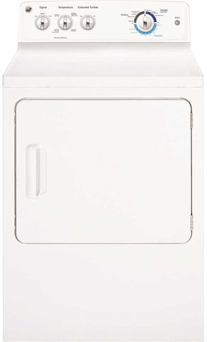 Ge&reg; 7 Cu. Ft. Long Vent Electric Dryer, White, 5 Cycles, Reversible Door