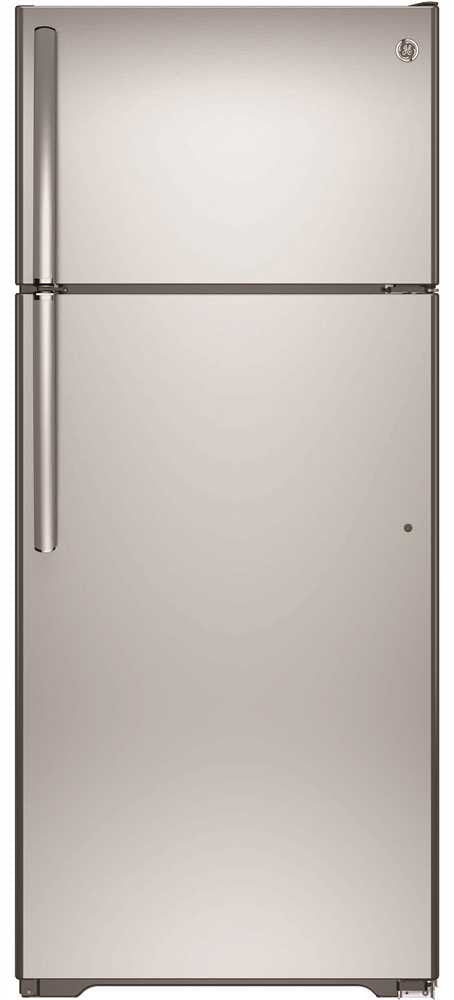 Ge&reg; 17.5 Cu. Ft. Top Freezer Refrigerator, Stainless Steel