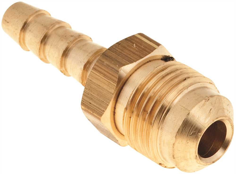 Brass Hose Barb 1-4 In. B X 3-8 In. Flare