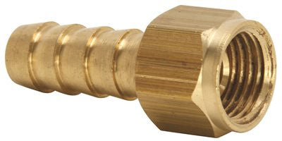 Brass Hose Barb Adapter, Swivel, 3-8 In. X 1-4 In. Fip