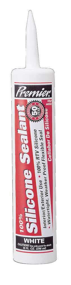 Premier&reg; 100% Clear Silicone Sealant, 10.1 Fl. Oz.