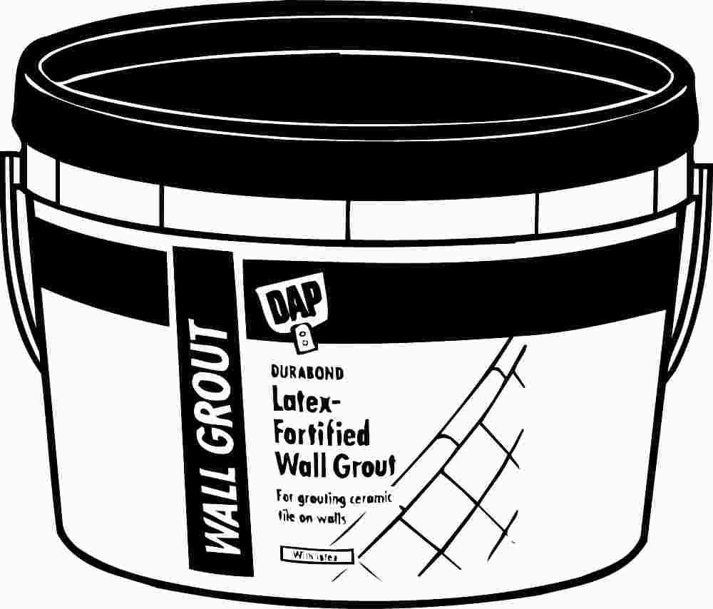 Pre-mixed Wall Grout White, 1 Quart