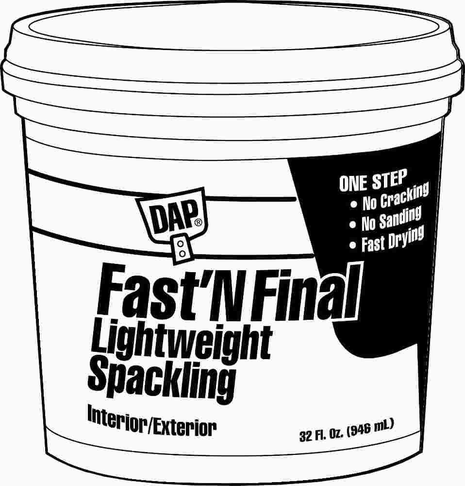 Dap&reg; Fast 'n Final&reg; Lightweight Spackling (rtu) Pint White