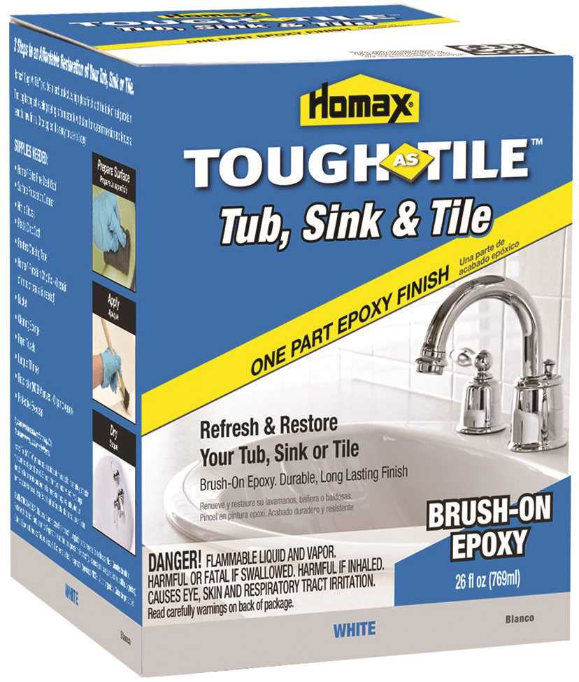 Tough As Tile Tub, Sink, And Tile Epoxy Finish, Brush-on, White