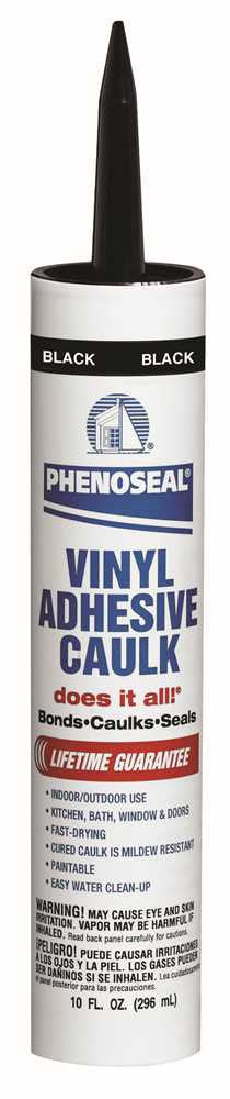 Phenoseal Vinyl Adhesive Caulk 10 Oz., Black