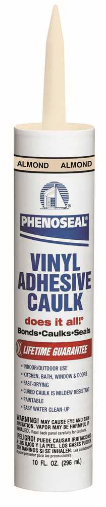 Phenoseal Vinyl Adhesive Caulk 10 Oz., Almond