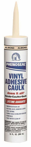 Phenoseal Vinyl Adhesive Caulk 10 Oz., Almond