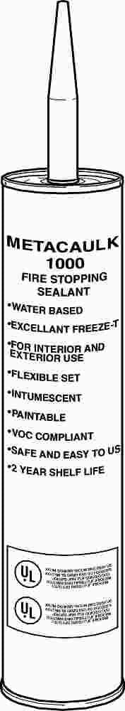 Metacaulk 1000 Fire Stopping Sealant, 10.3 Oz