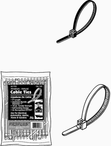 Proplus&reg; Contractor Pack Cable Ties, 50#, 7-1-2 In., Natural