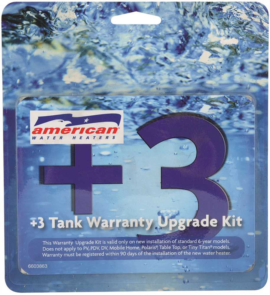 Premier Plus Water Heater 3 Year Warranty Upgrade Kit