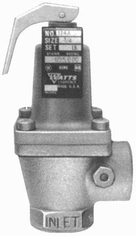 Bronze Pressure Relief Valve, 3-4 In. Ips, 30 Psi