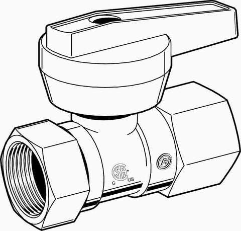 Gas Ball Valve Lever Handle 3-8"