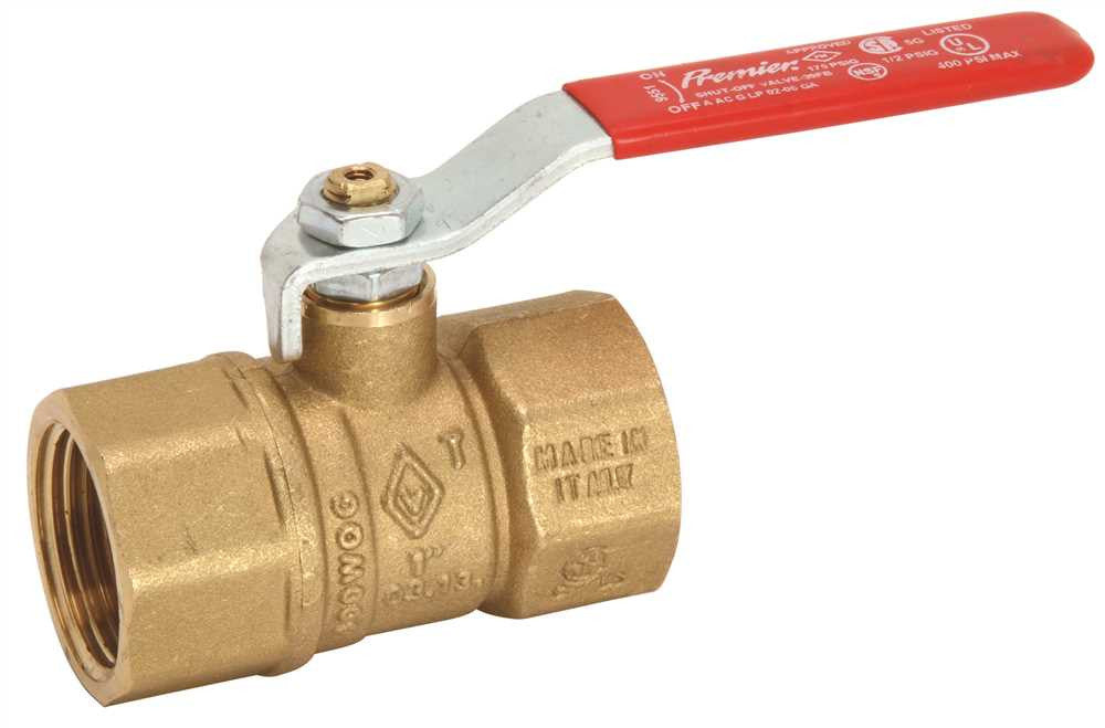 Premier Gas Ball Valve Lever Handle 1" Fip