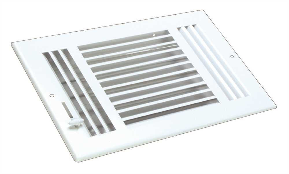 Three Way Sidewall Register 12" X 6" White