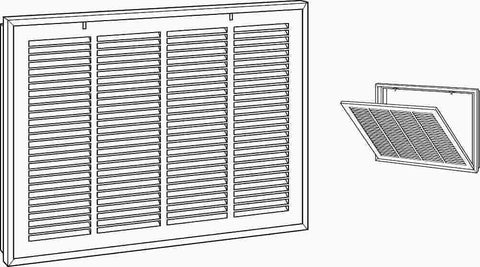 Side Return Filter Grille 20 In. X 16 In. White