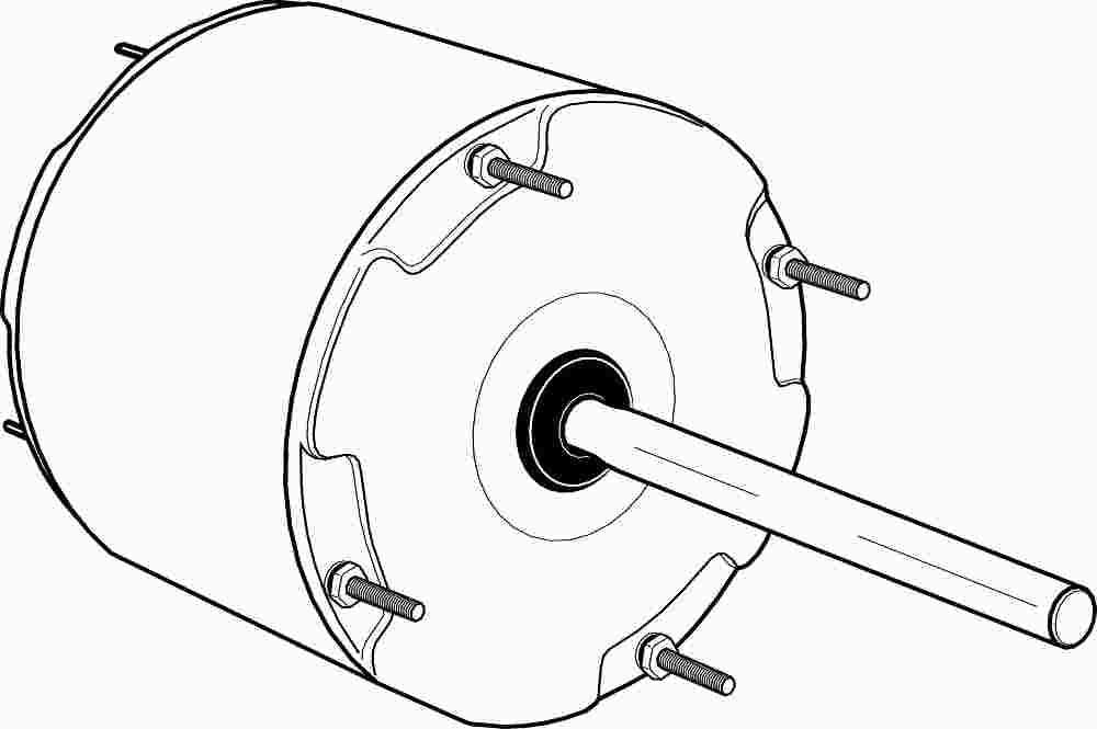 Century&reg; Condenser Fan And Heat Pump Motor, 208 - 230 Volts, 2.8 To 1.5 Amps, 1-3 To 1-6 Hp, 1,075 To 1,125 Rpm