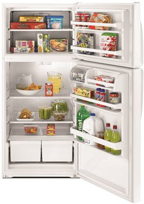 Whirlpool&reg; 14.4 Cu. Ft. Top Freezer Refrigerator, White, Reversible Door Swing