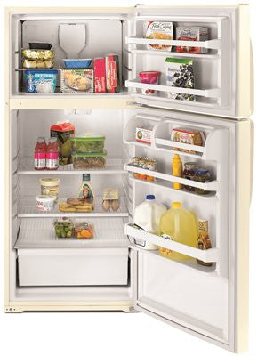 Whirlpool&reg; 16 Cu. Ft. Top Freezer Refrigerator, Biscuit, Reversible Door Swing