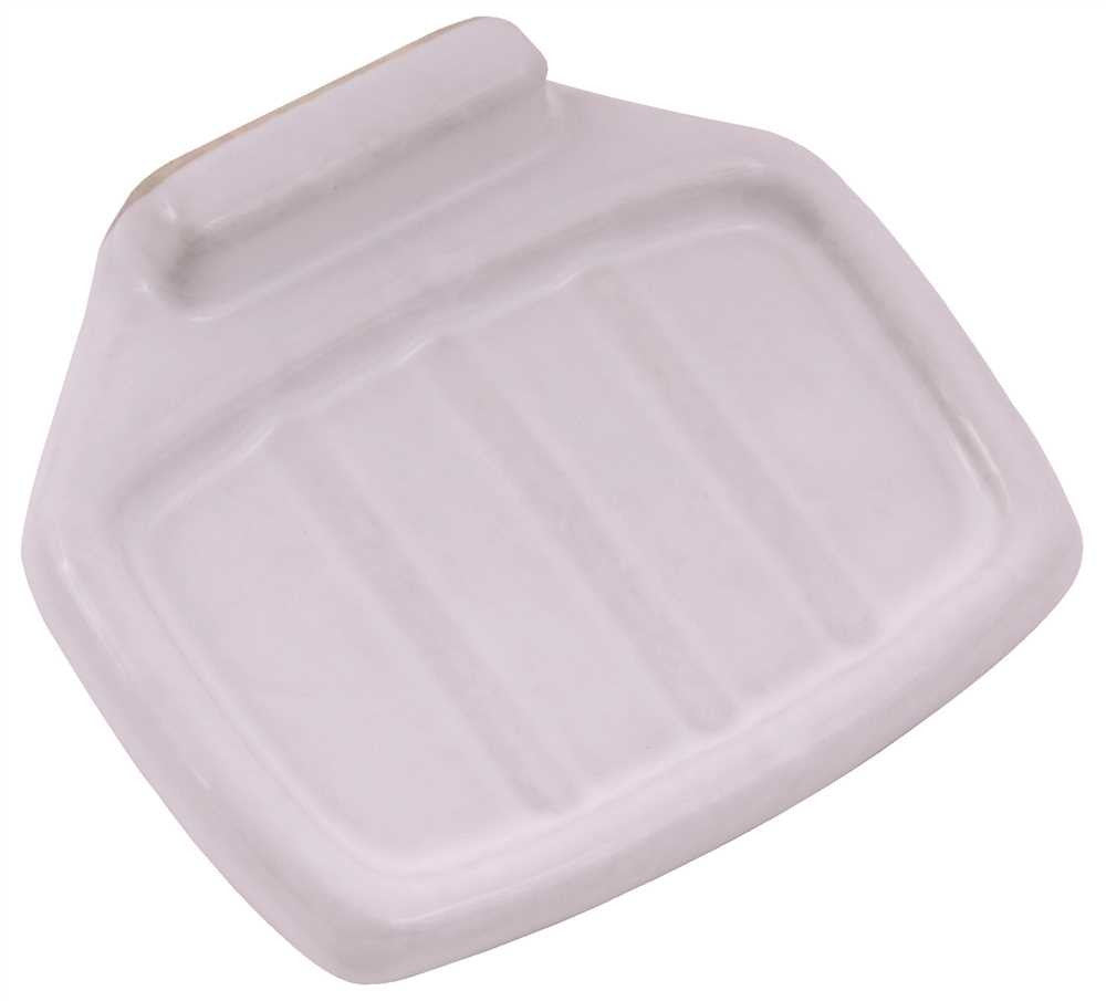 Clip On Ceramic Soap Holder White