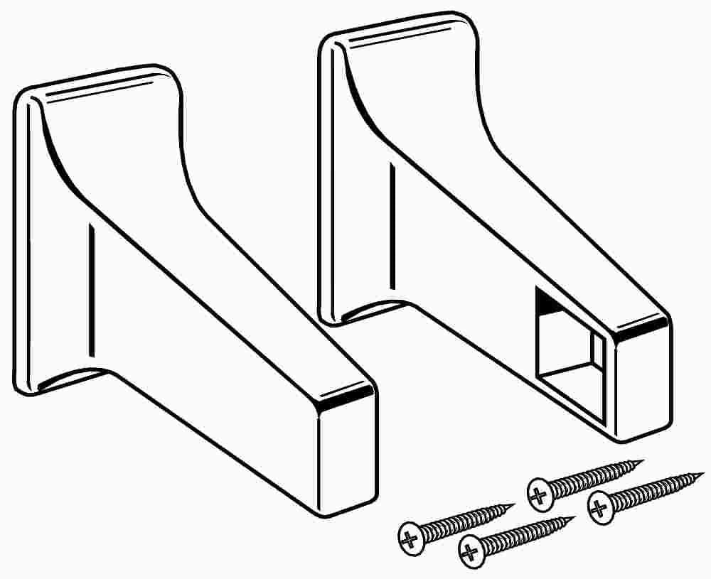 Concealed Screw Towel Bar Bracket 5-8 In