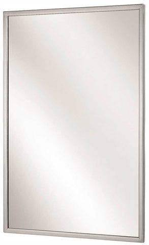 Bradley Angle Frame Mirror, Stainless Steel, 24x60 In.