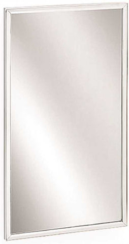 Bradley Channel Frame Mirror, Stainless Steel, 18x24 In.