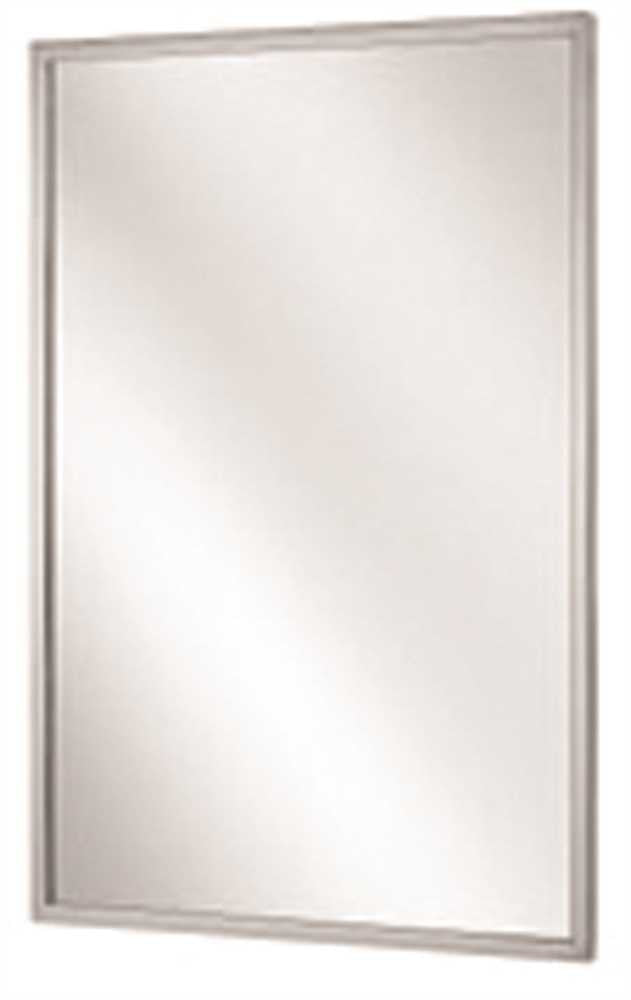 Bradley Channel Frame Mirror, Stainless Steel, 18x30 In.