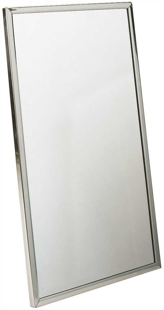 Bradley Channel Frame Mirror, Stainless Steel, 24x60 In.